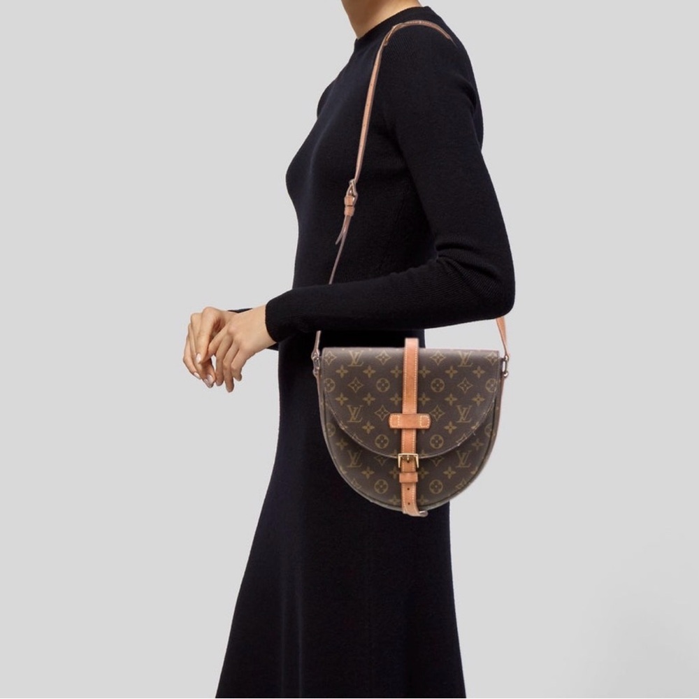 Louis Vuitton Brown Monogram Crossbody Saddle Bag - Picture 4 of 8